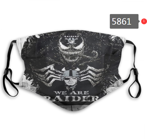 2020 NFL Oakland Raiders #11 Dust mask with filter->nfl dust mask->Sports Accessory